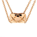 Coco Crush Double Chain Pendant Necklace 18K Beige Gold