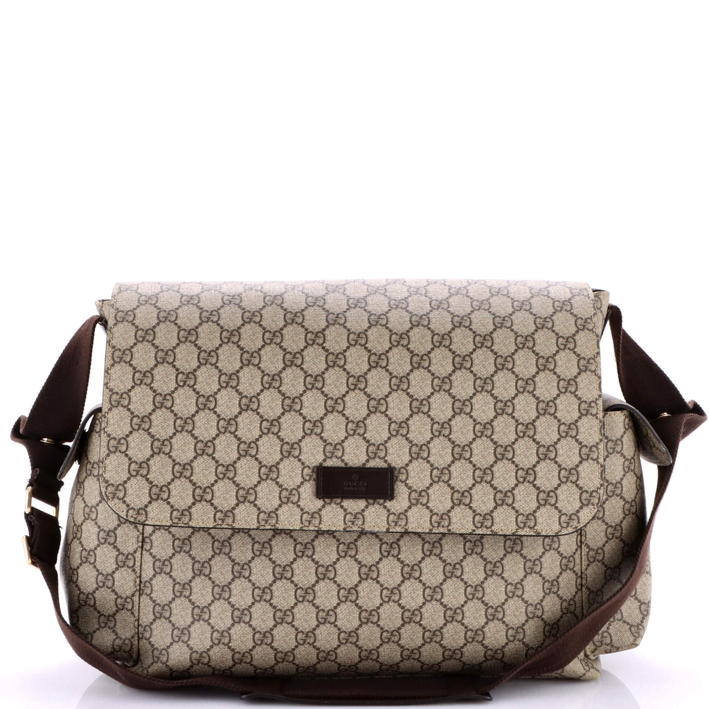 Diaper Bag GG Coated Canvas