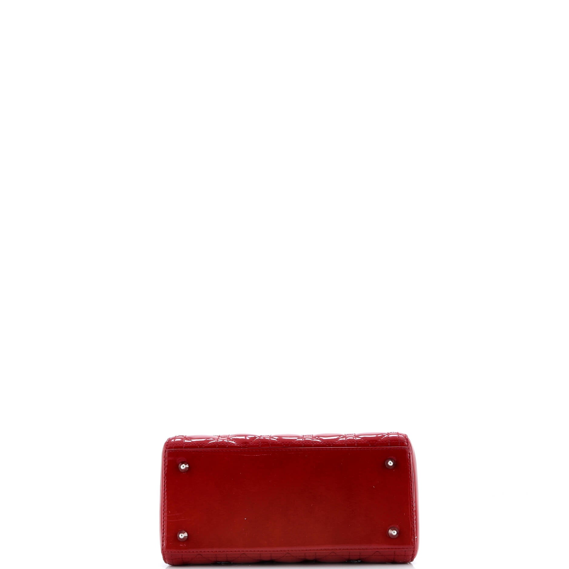 Lady Dior Bag Cannage Quilt Patent Medium