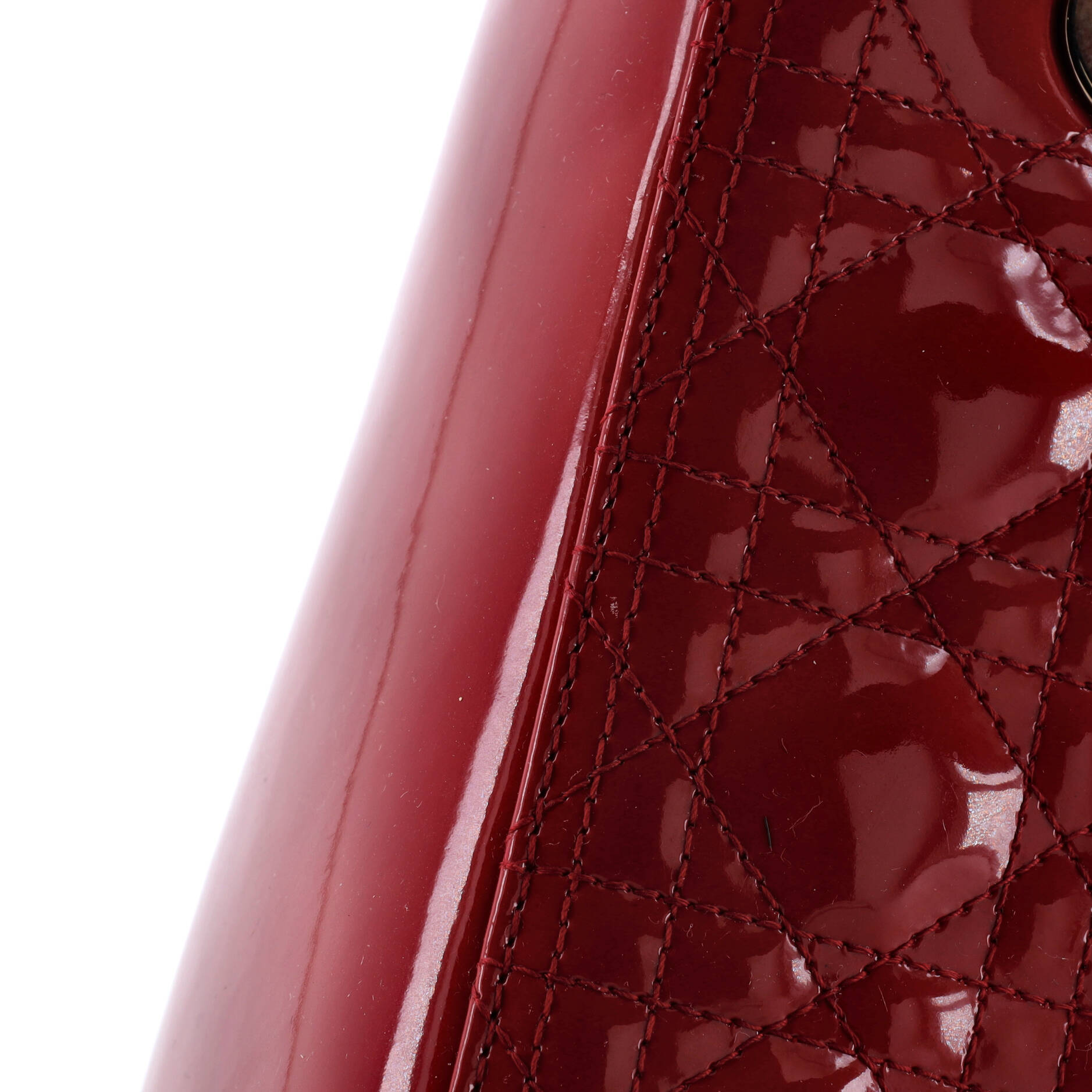 Lady Dior Bag Cannage Quilt Patent Medium