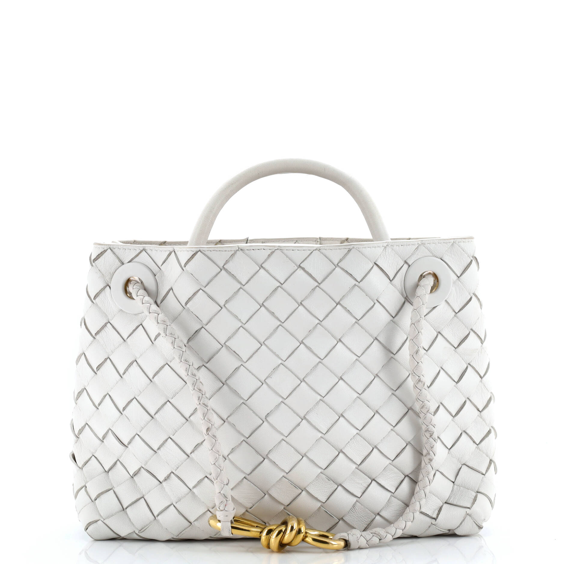 Andiamo East West Top Handle Bag Intrecciato Nappa Small