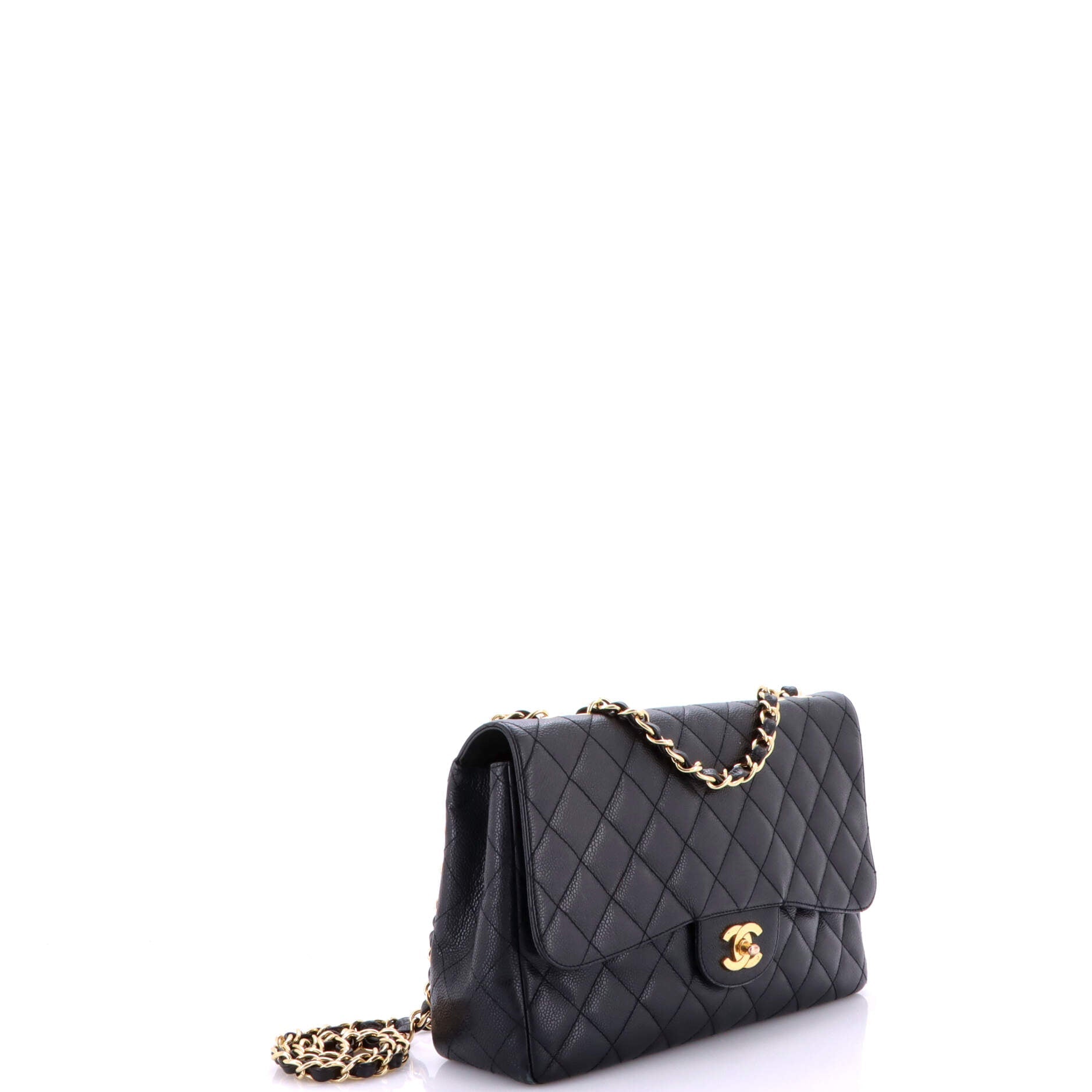 Classic Double Flap Bag Quilted Caviar Jumbo