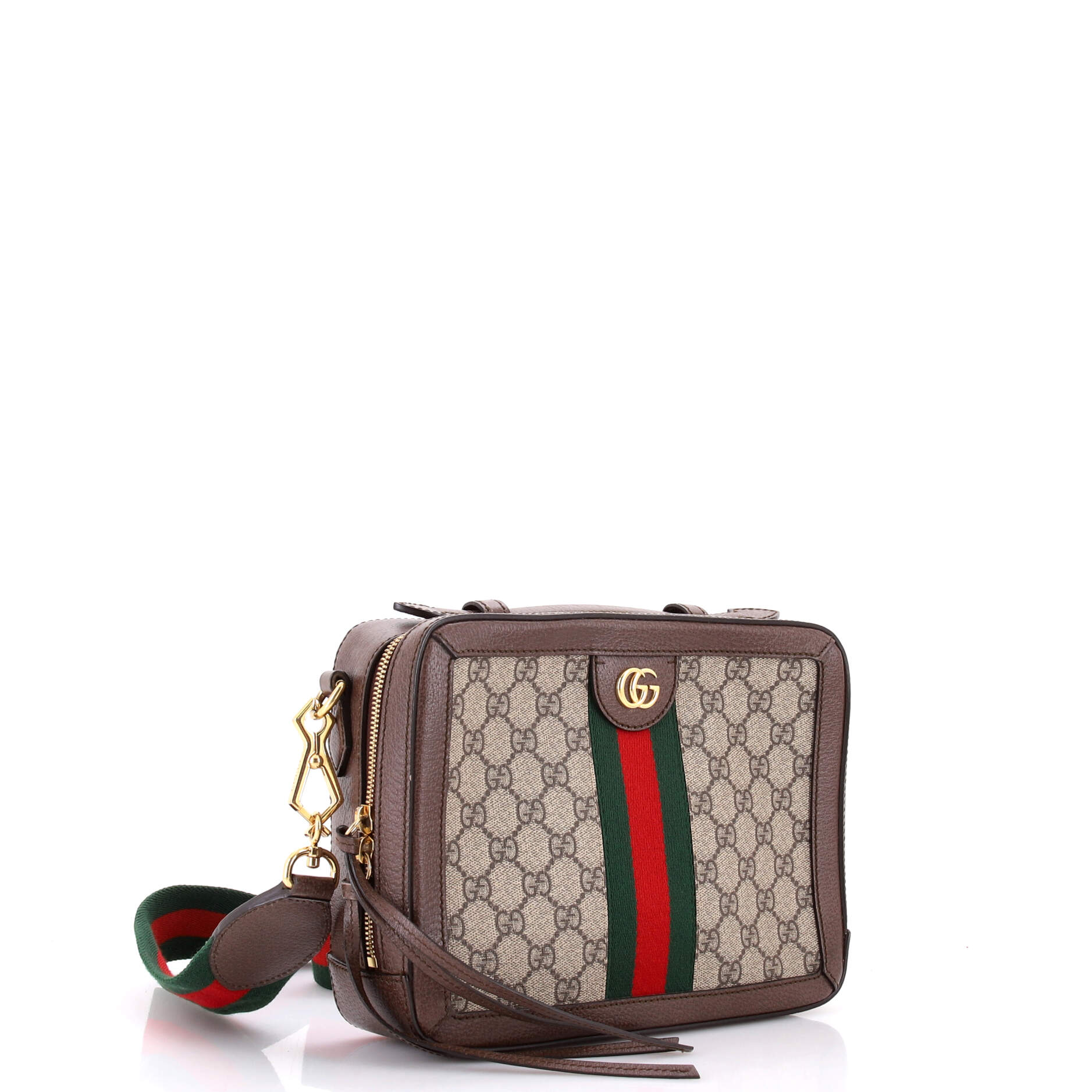 Ophidia Zip Around Camera Bag GG Coated Canvas Small