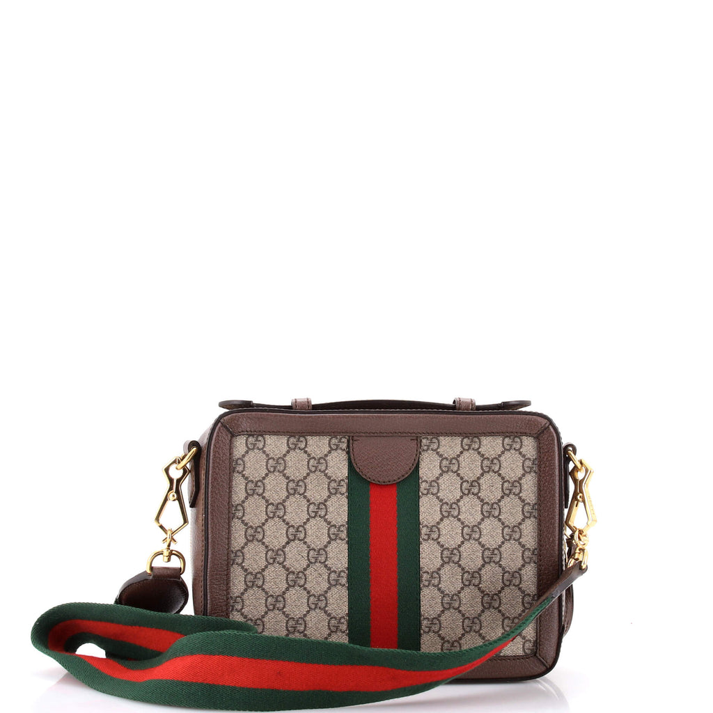 Ophidia Zip Around Camera Bag GG Coated Canvas Small