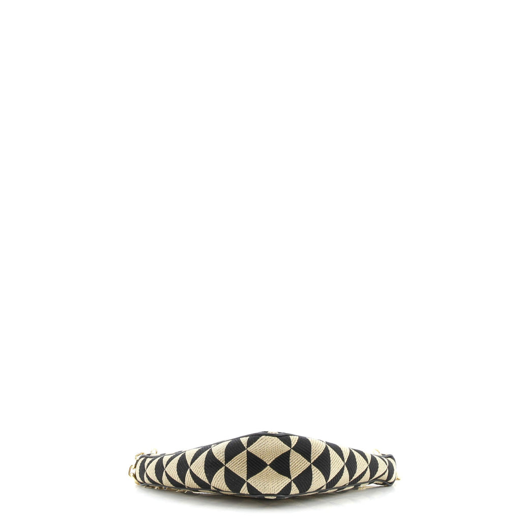 Symbole Triangle Bag Leather and Jacquard Mini