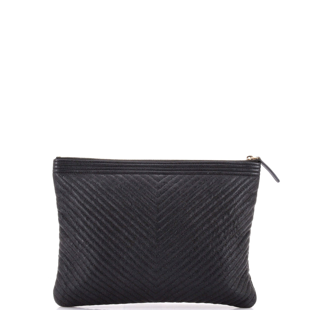 Boy O Case Clutch Chevron Caviar Medium