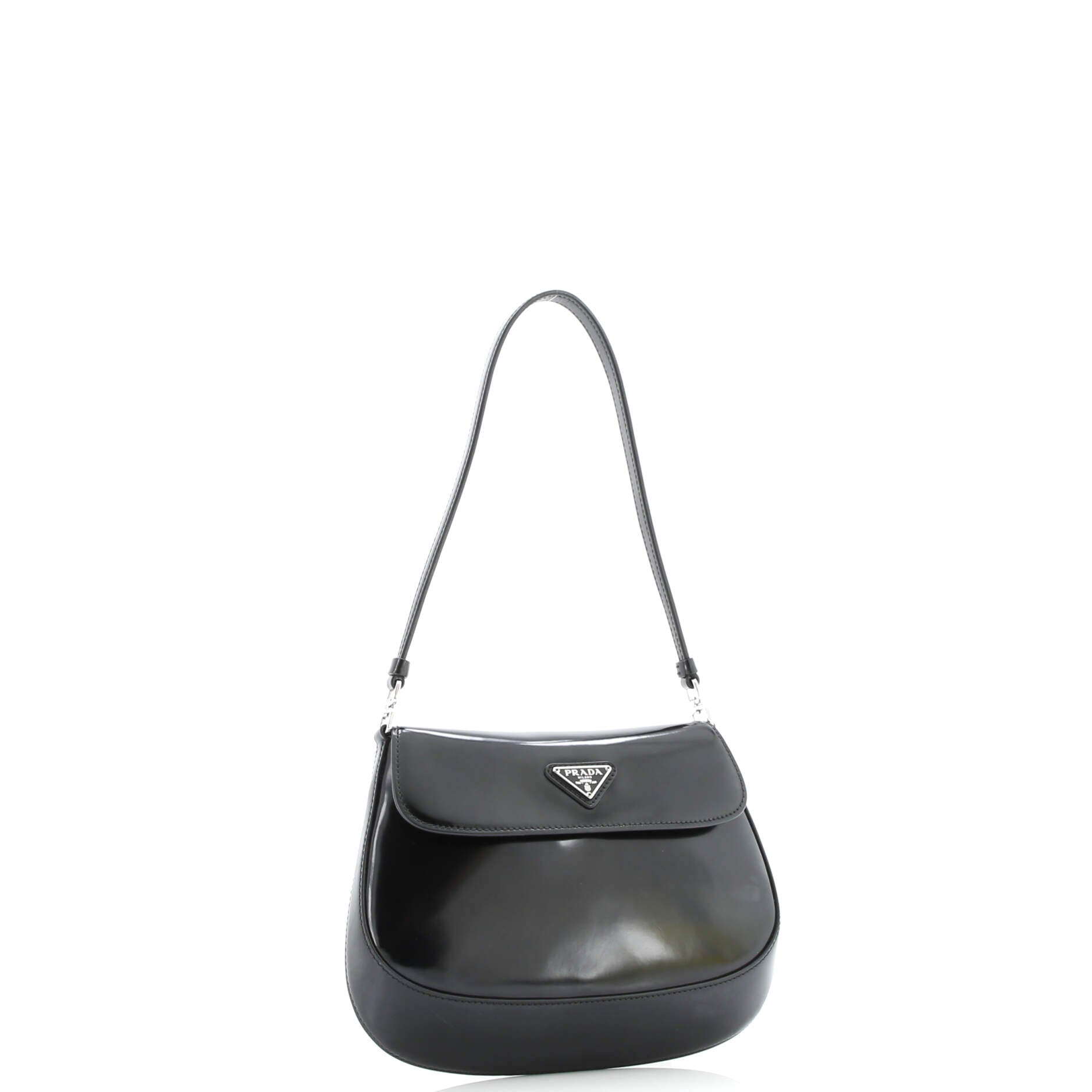 Cleo Flap Shoulder Bag Spazzolato Leather Small