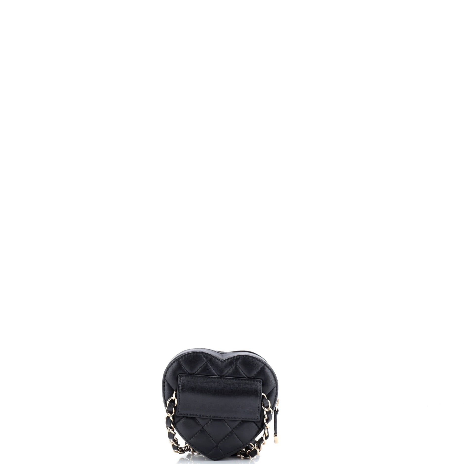 CC in Love Heart Belt Bag Quilted Lambskin