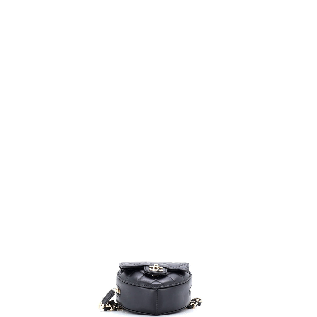 CC in Love Heart Belt Bag Quilted Lambskin