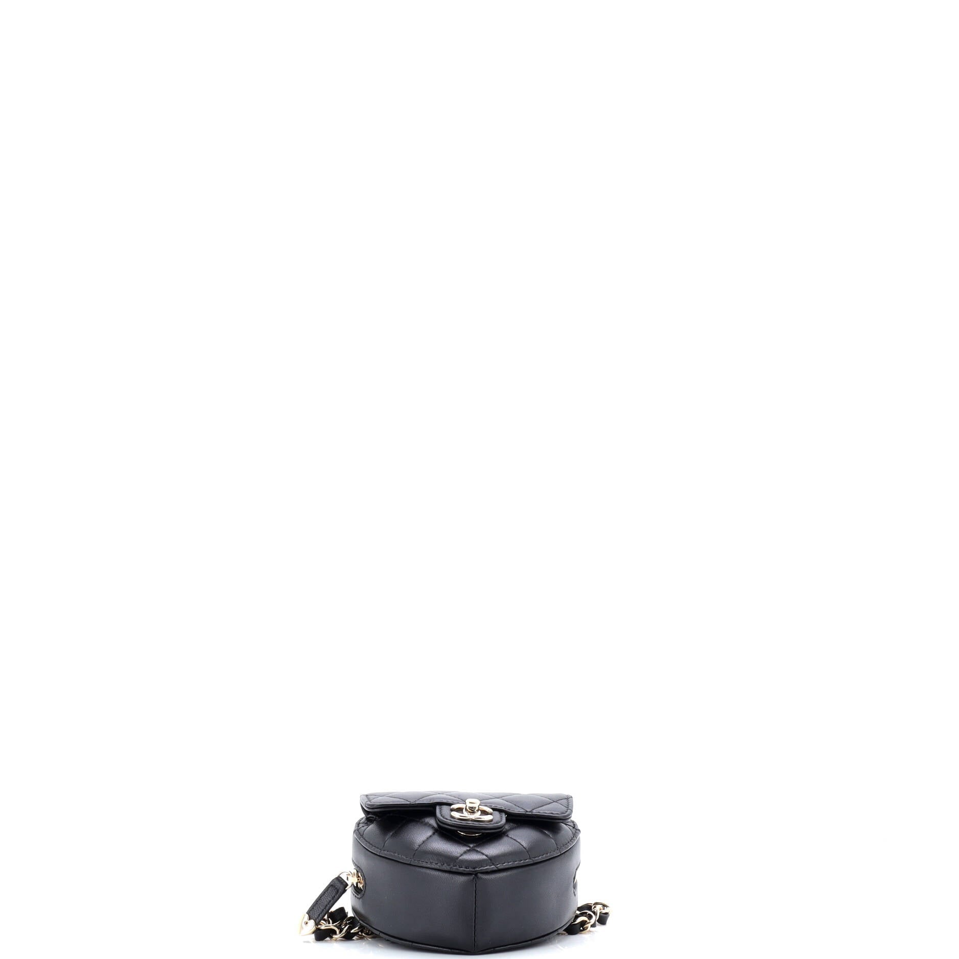 CC in Love Heart Belt Bag Quilted Lambskin