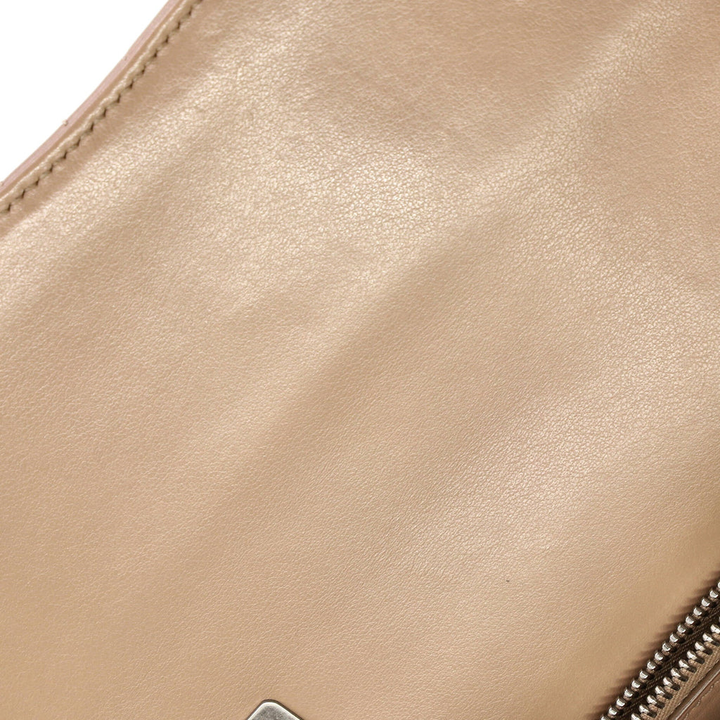 Curved Flap Chain Shoulder Bag Diagramme Quilted Leather Small