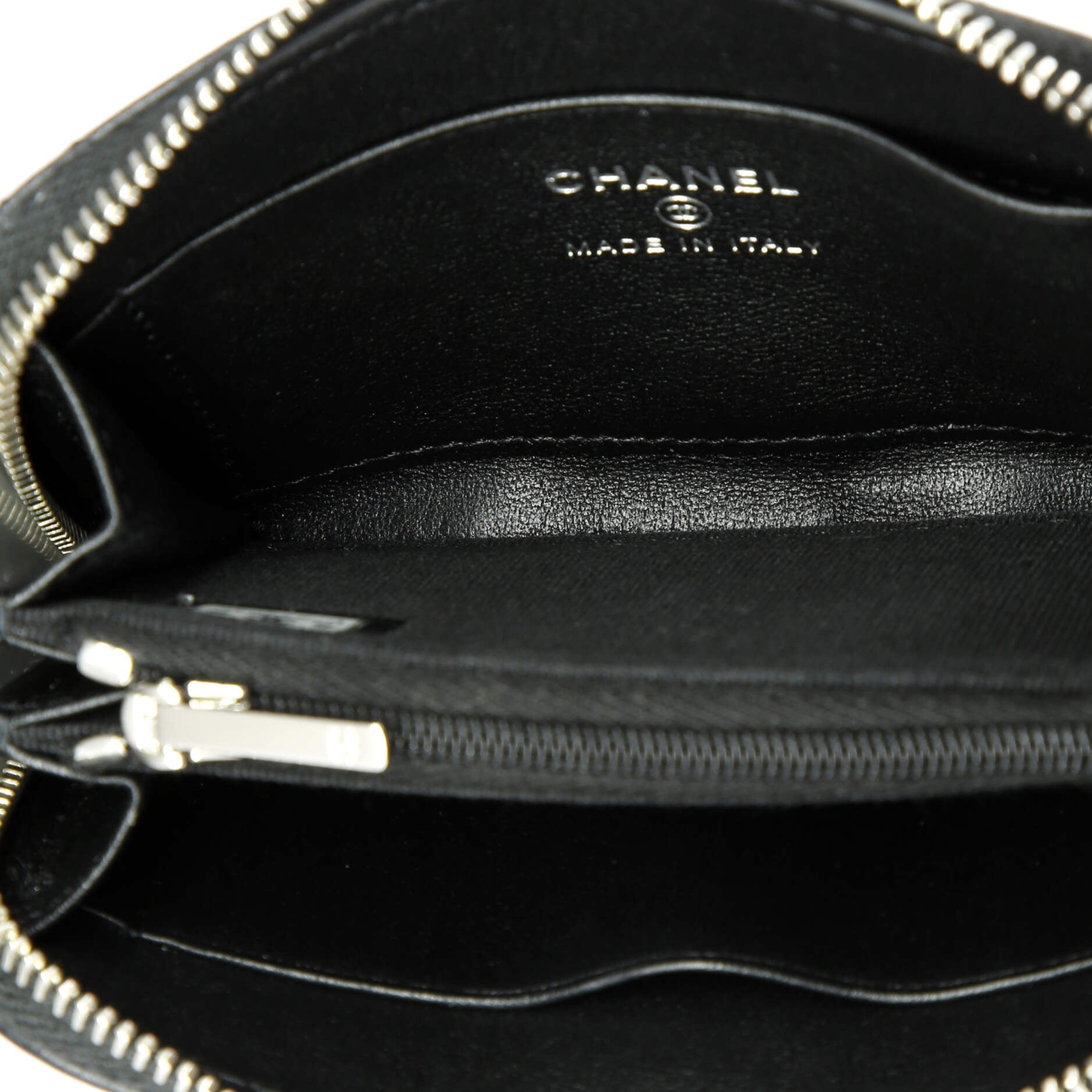 CC Stars Zip Coin Purse Quilted Lambskin Small