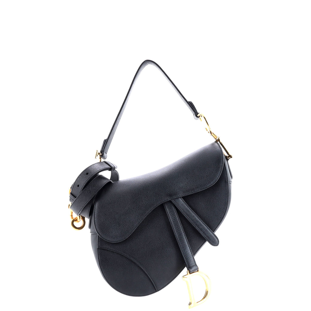Saddle Handbag with Strap Leather Medium
