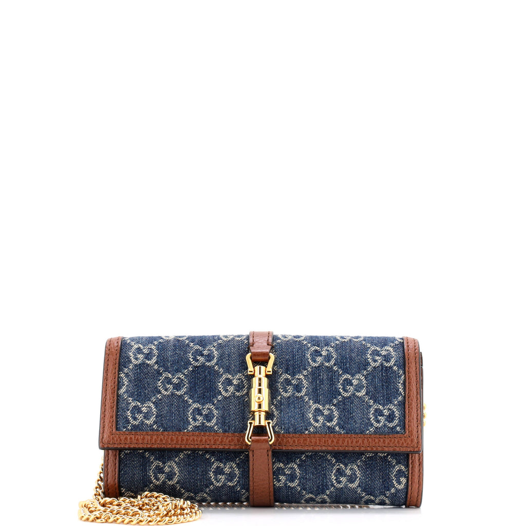 Jackie 1961 Continental Chain Wallet GG Denim