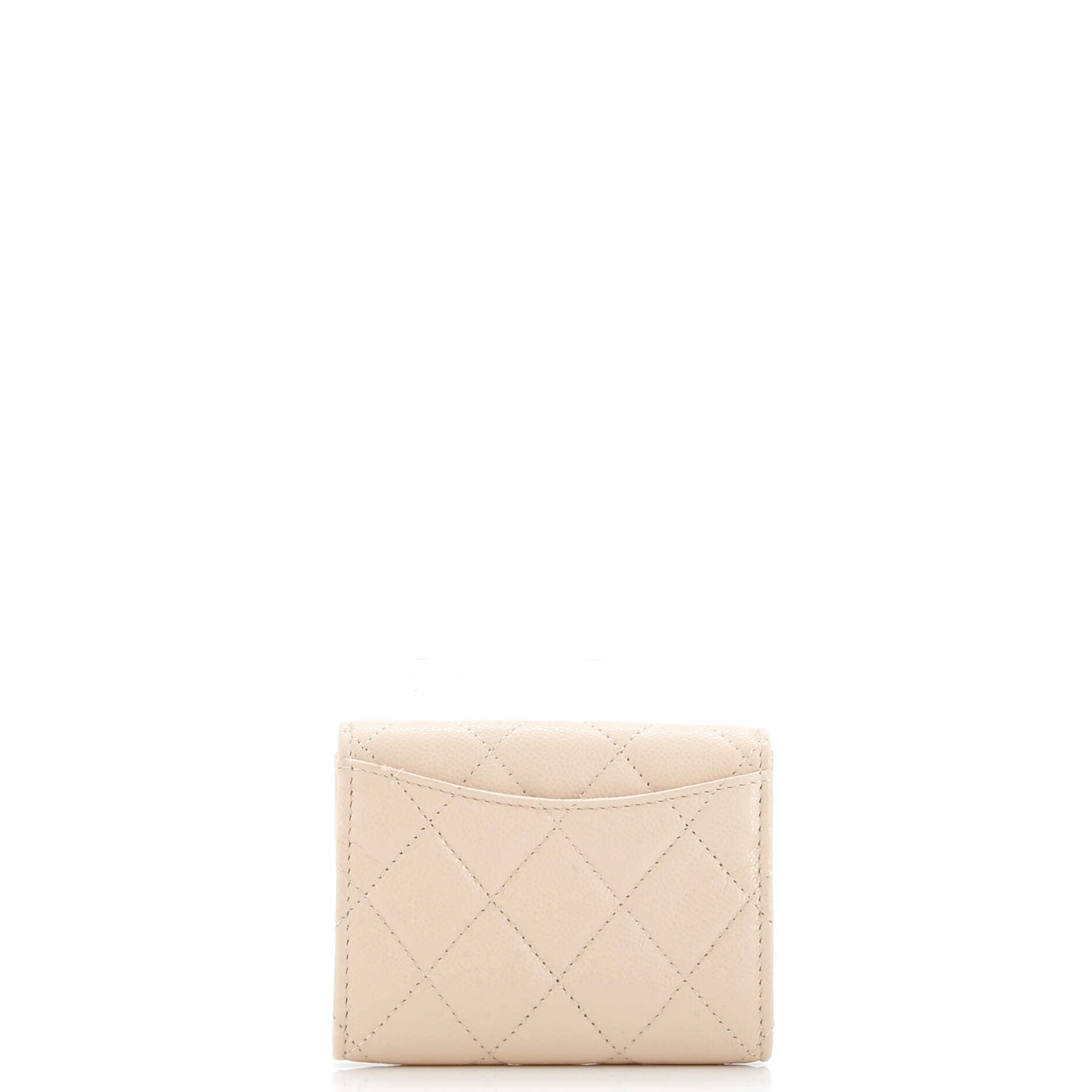 Classic Flap Card Case Quilted Caviar