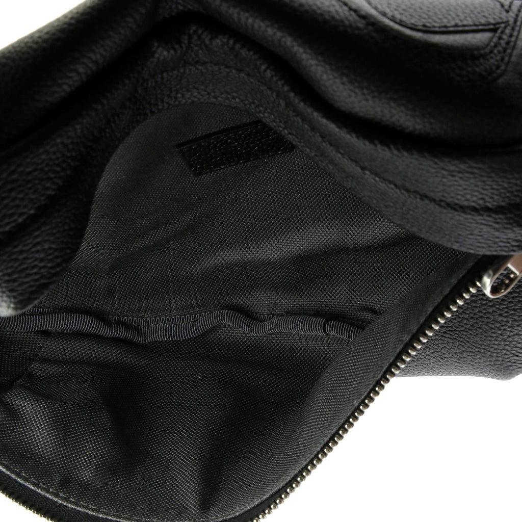 Belt Bag Leather with GG Coated Canvas Medium
