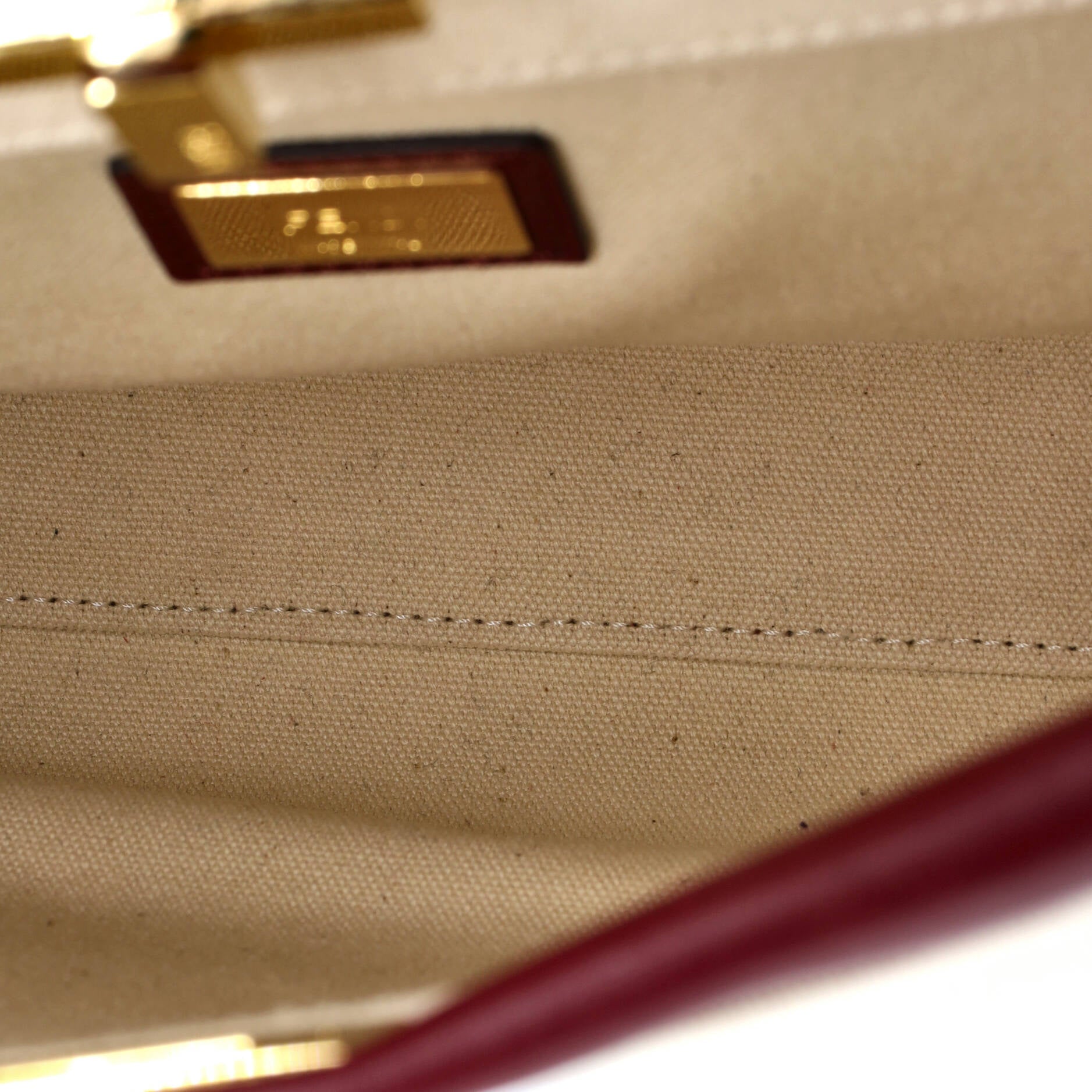 Peekaboo Bag Canvas with Crocodile Embossed Leather Regular