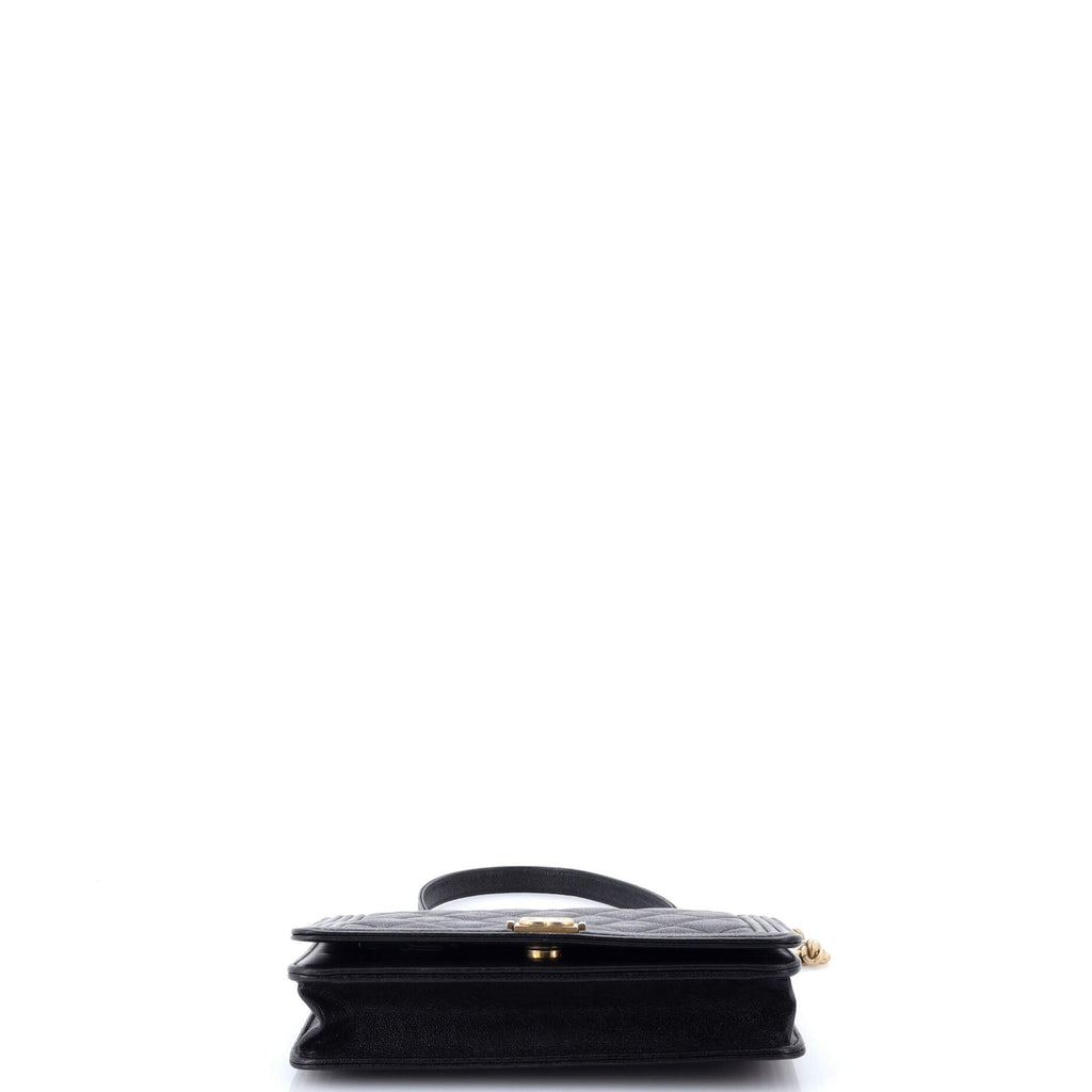 Boy Wallet on Chain Quilted Caviar