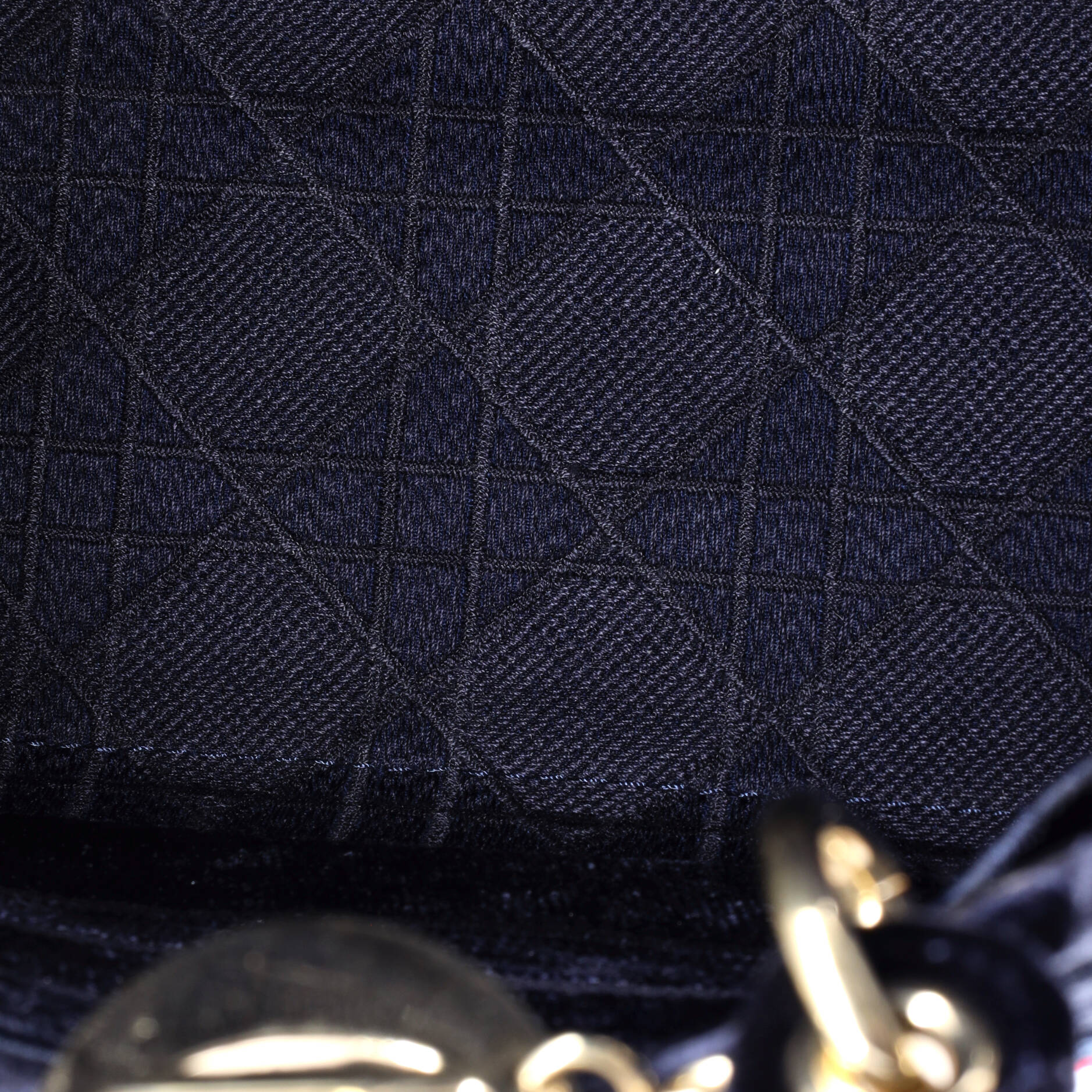 Lady D-Lite Bag Cannage Embroidered Velvet Medium