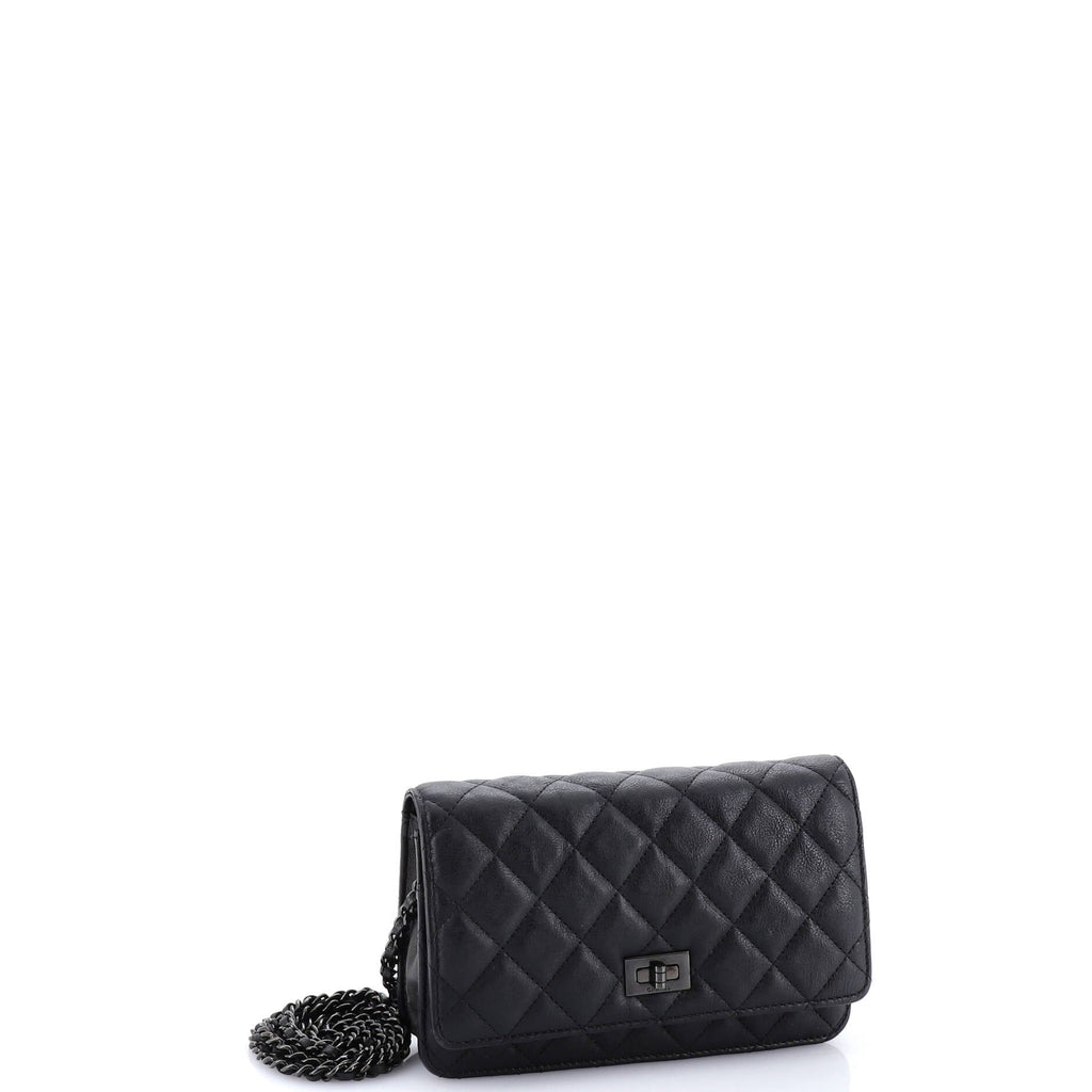 So Black Reissue 2.55 Wallet on Chain Quilted Aged Calfskin