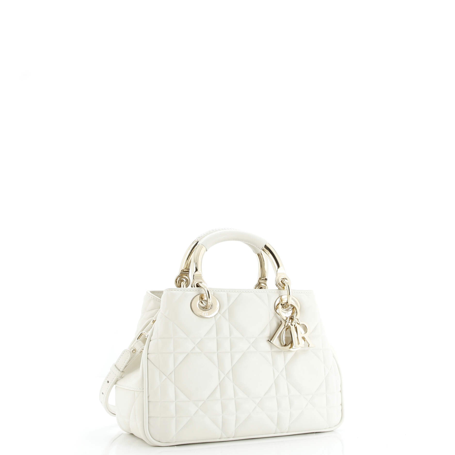 Lady 95.22 Bag Cannage Embossed Leather Small