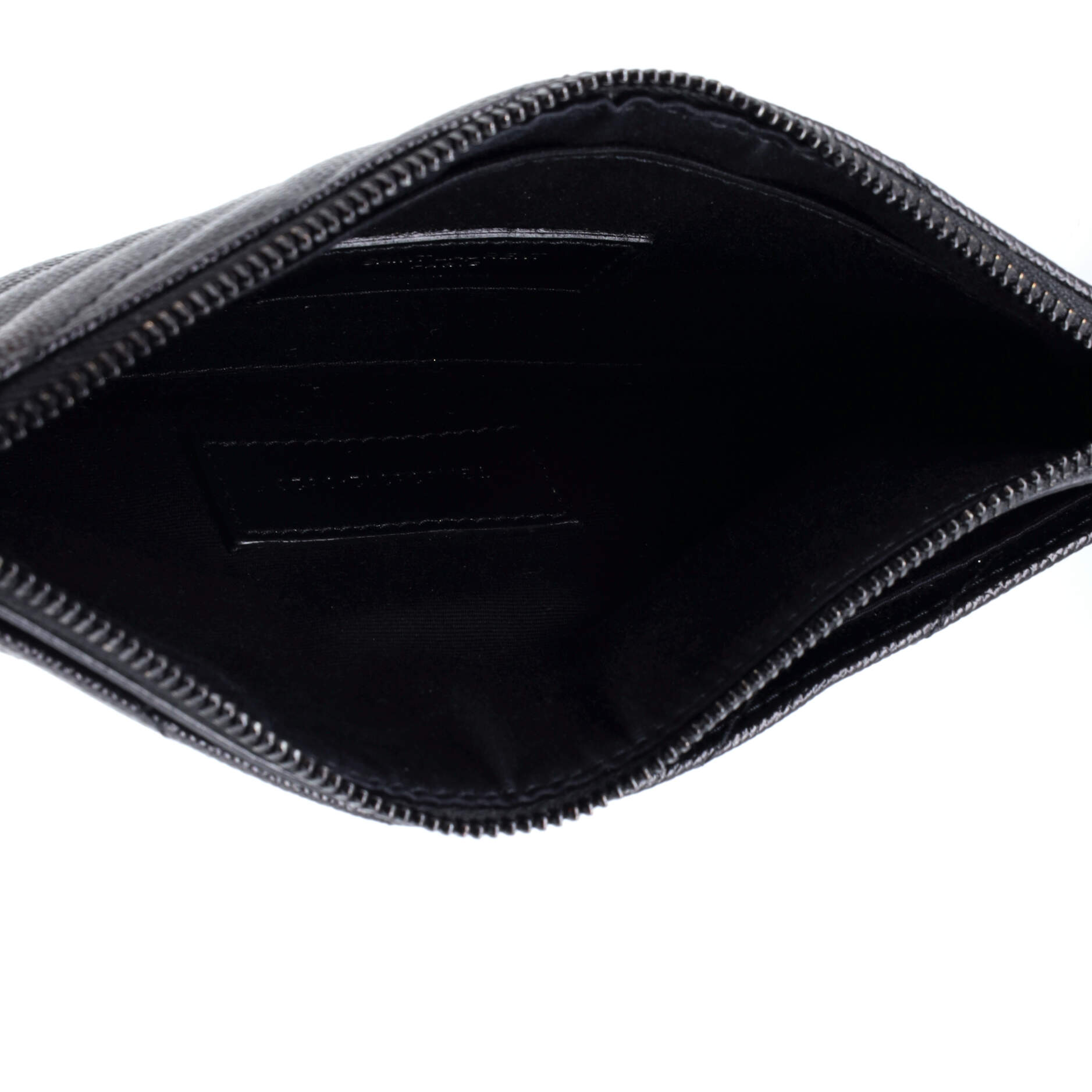 Classic Monogram Zip Bill Pouch Matelasse Chevron Leather Medium
