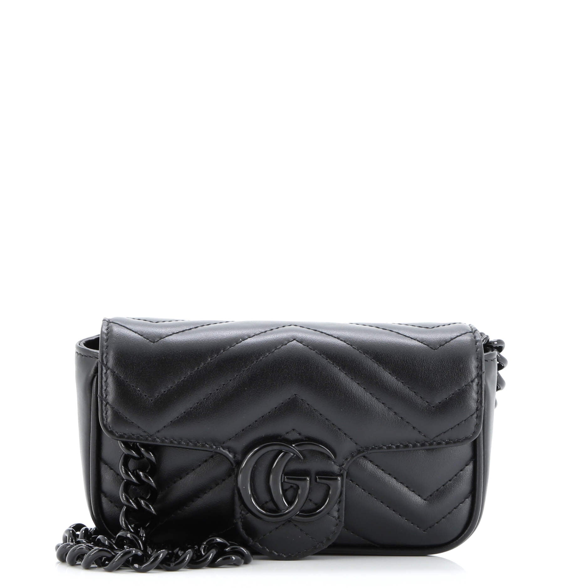 GG Marmont Flap Belt Bag Matelasse Leather