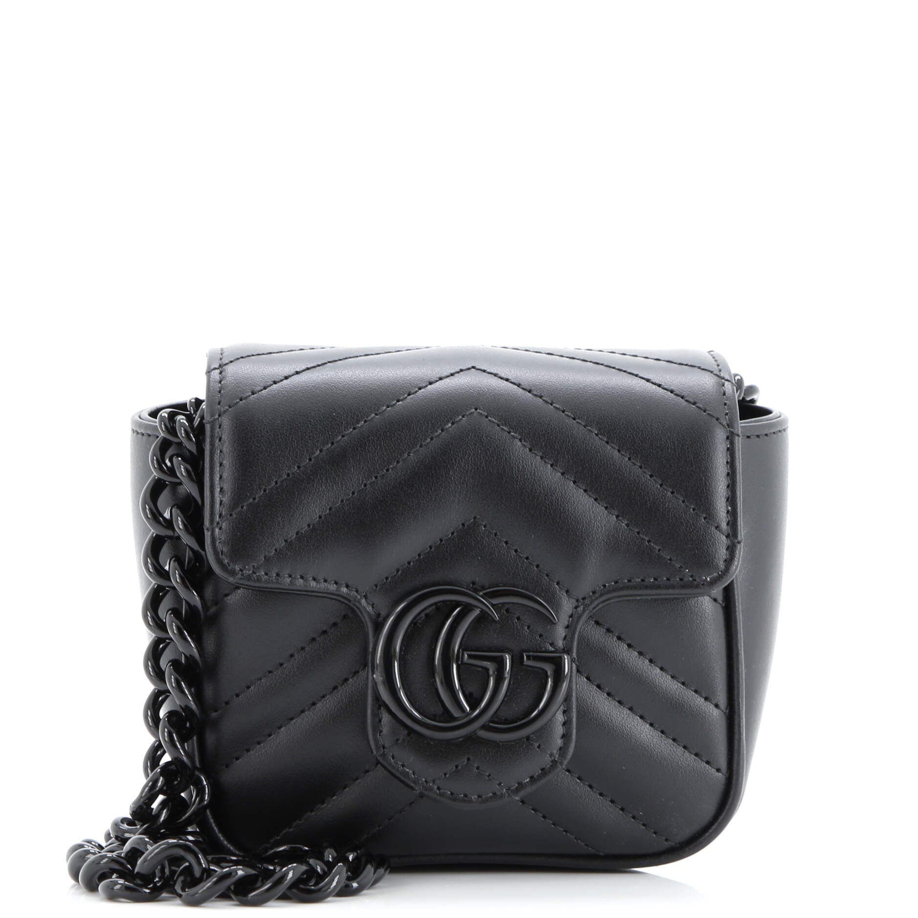 GG Marmont Flap Belt Bag Matelasse Leather Mini