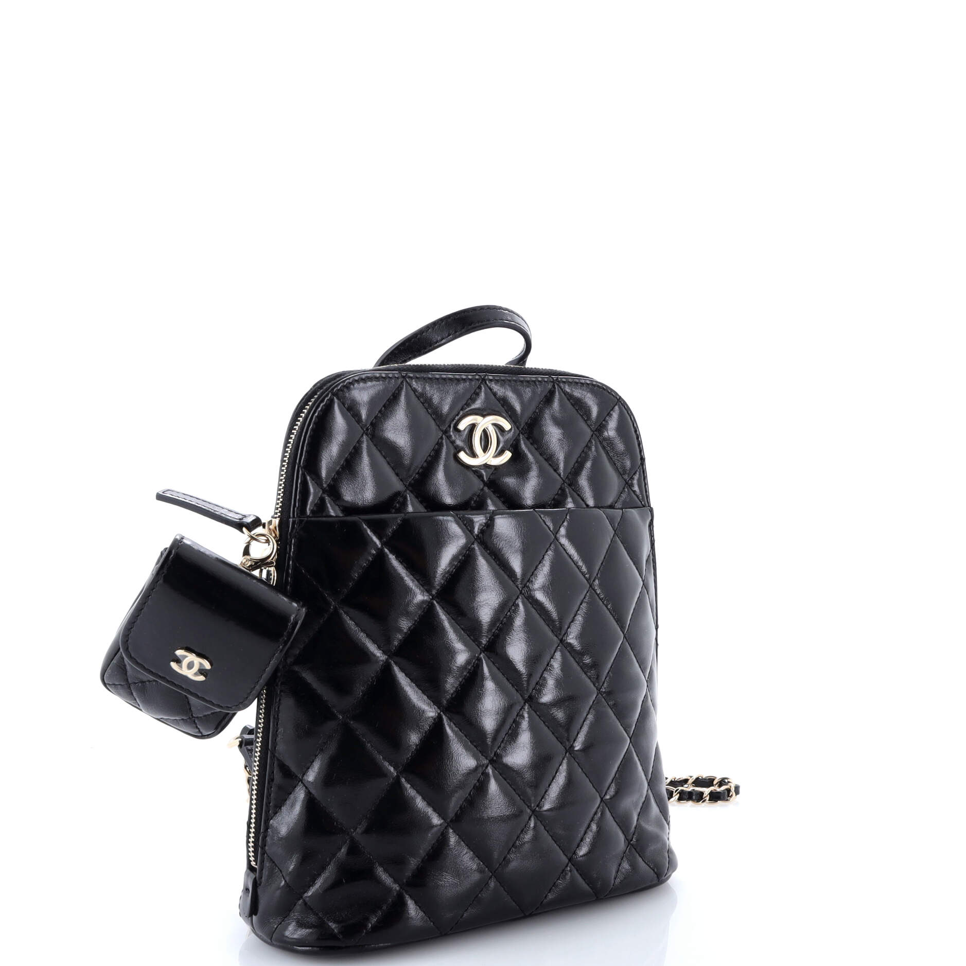 My Pocket Backpack Quilted Shiny Calfskin