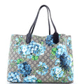 Reversible Tote Blooms GG Print Leather Medium
