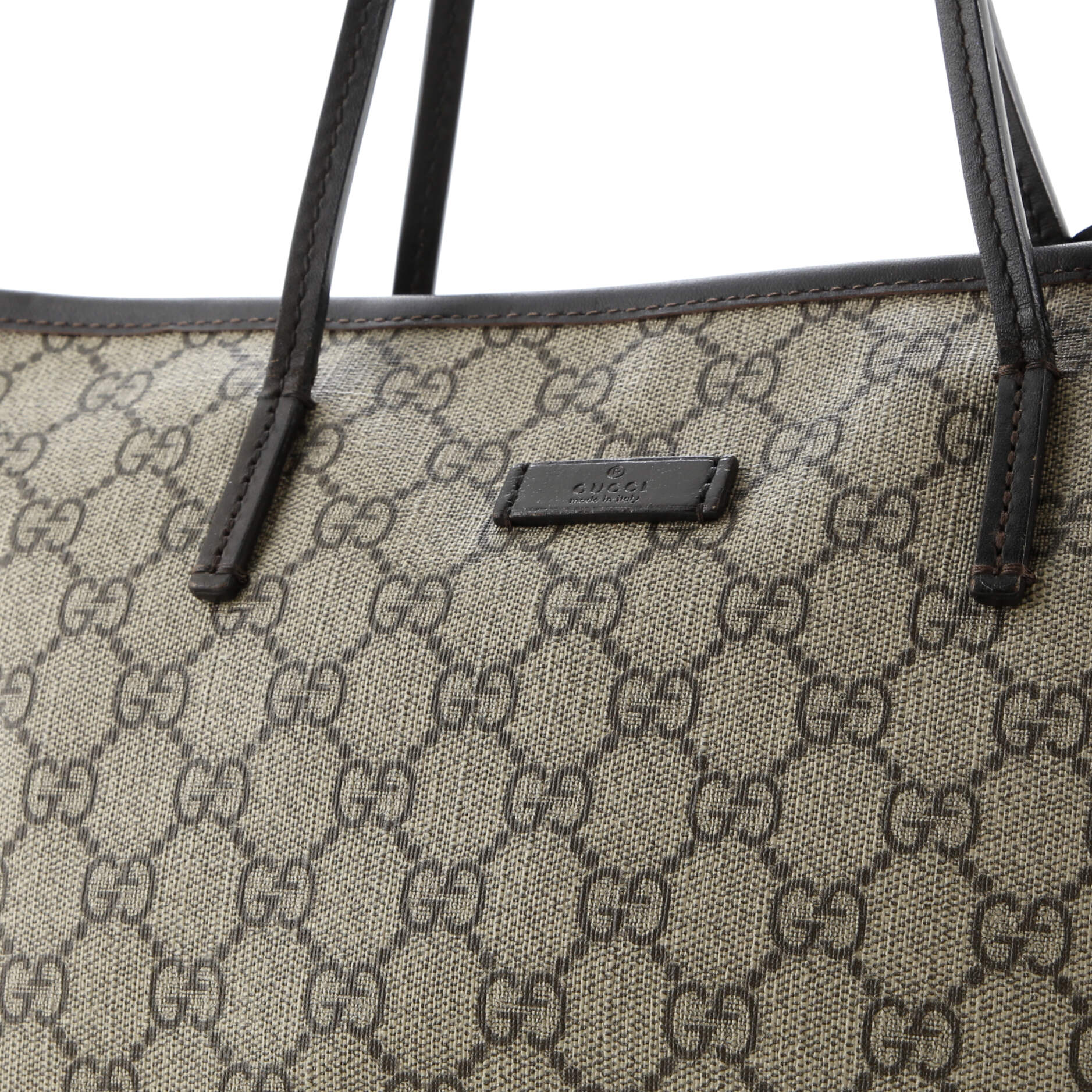 Convertible Zip Tote GG Coated Canvas with Leather Medium