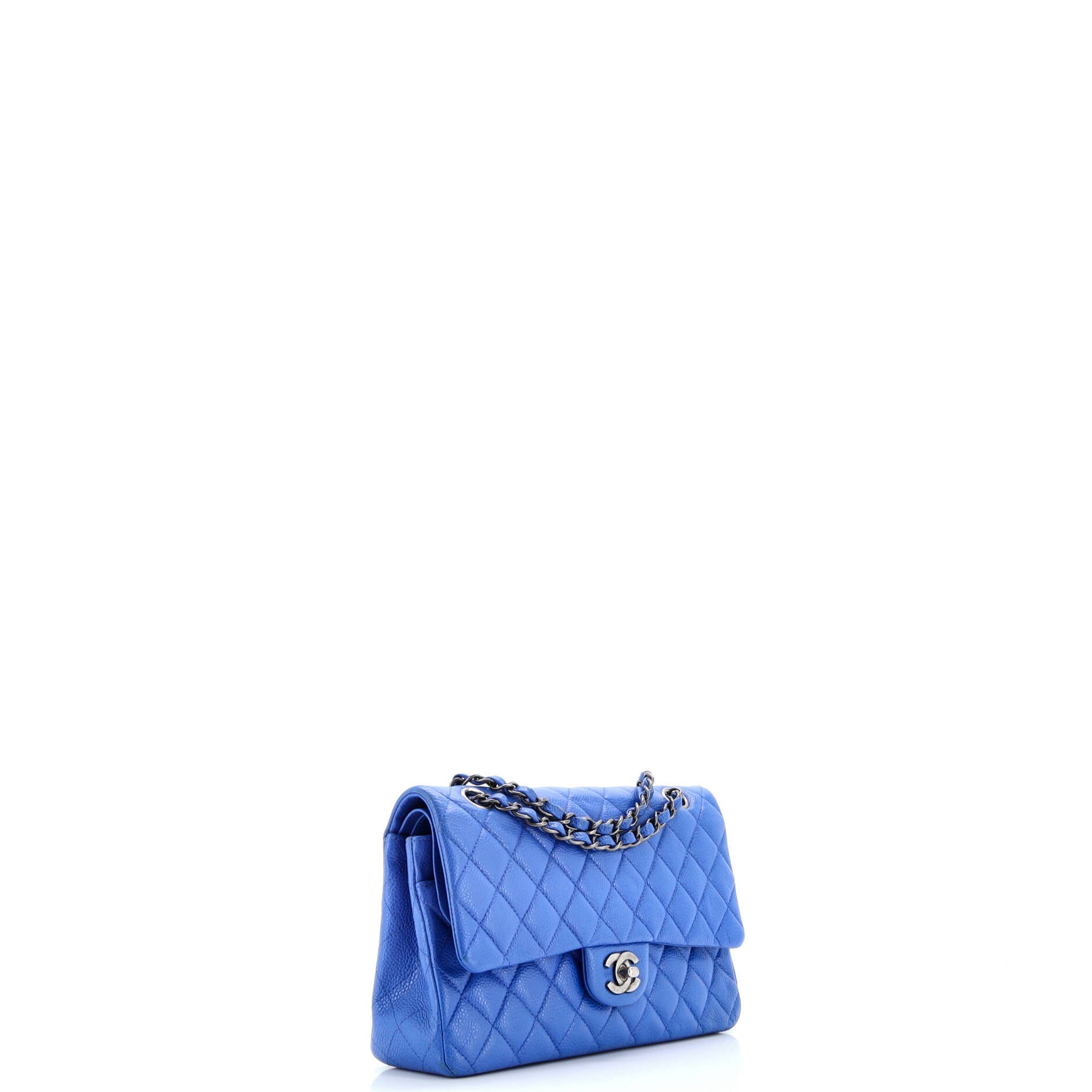 Classic Double Flap Bag Quilted Caviar Medium