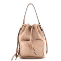 Logo Drawstring Bucket Bag Glace Calf Small