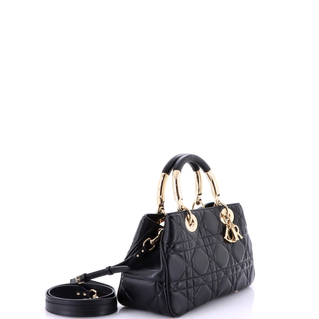 Lady 95.22 Bag Cannage Embossed Leather Medium