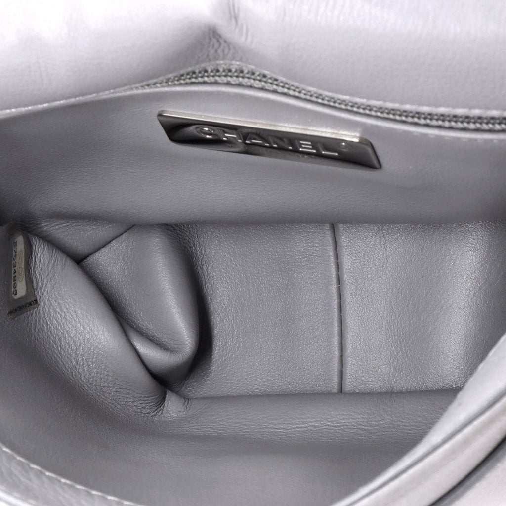 Two Tone Envelope Flap Bag Quilted Calfskin Medium
