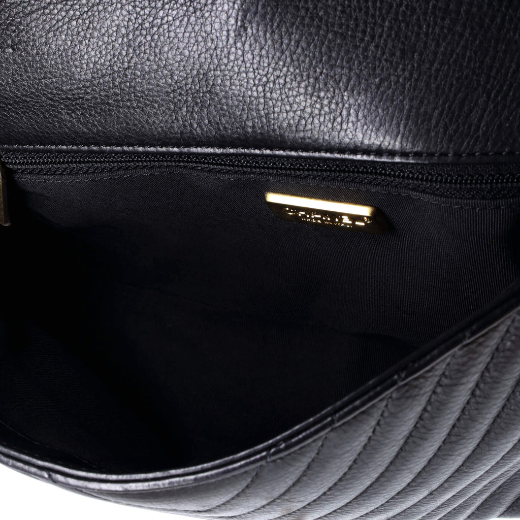 Rock the Corner Flap Bag Chevron Leather Medium