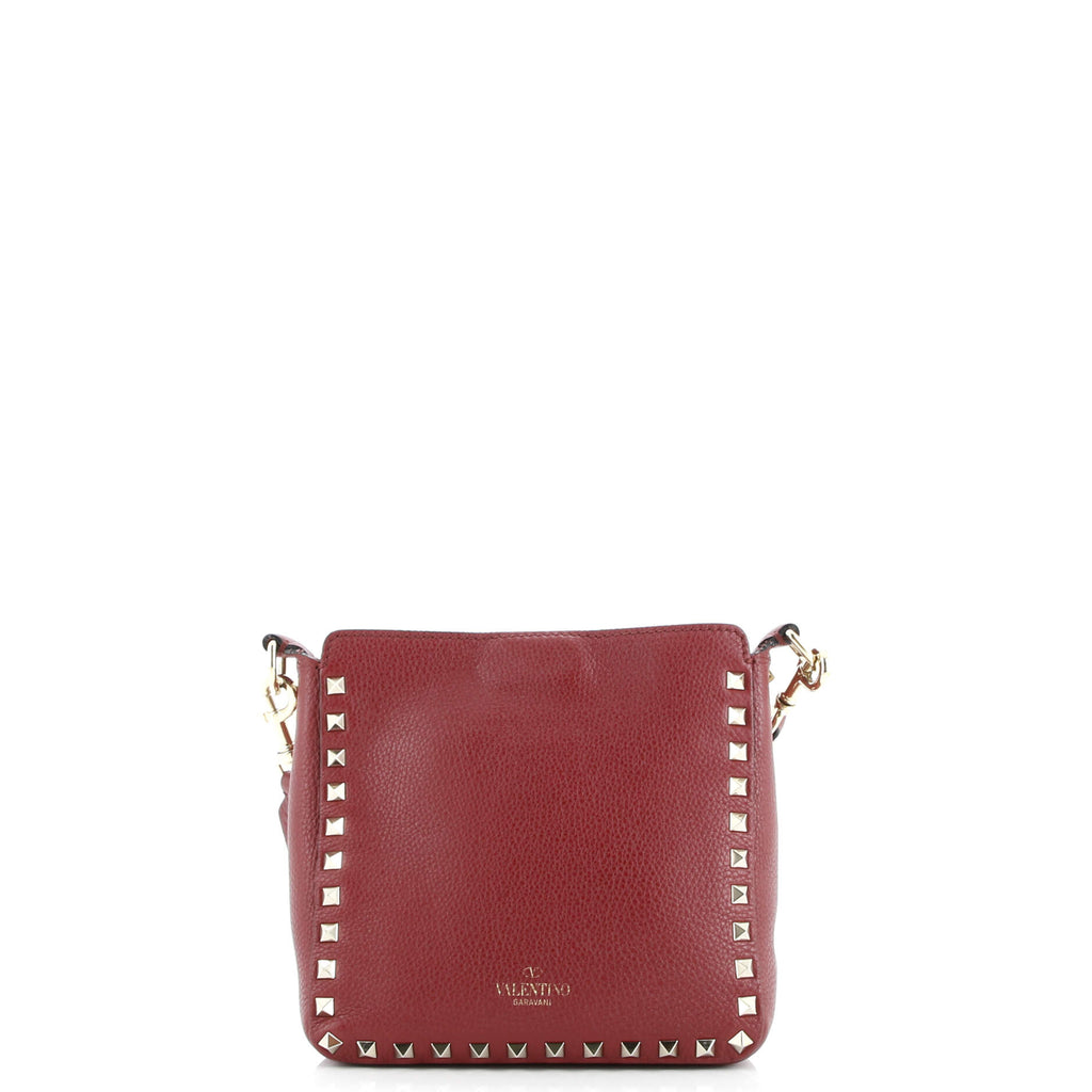 Rockstud Flip Lock Messenger Bag Leather Mini