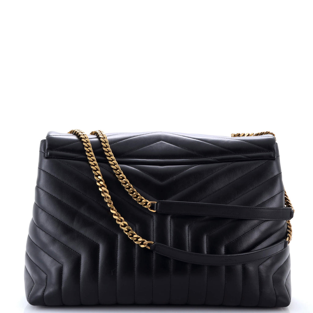 Loulou Shoulder Bag Matelasse Chevron Leather Large