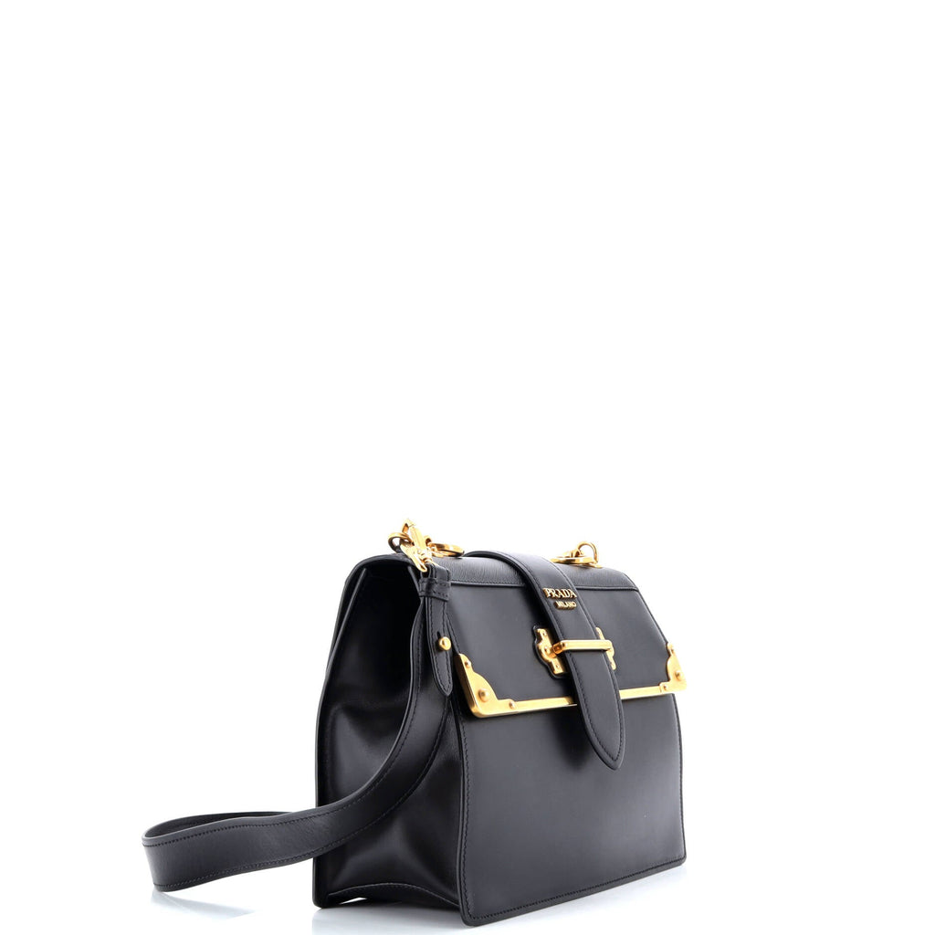 Cahier Crossbody Bag Leather and Saffiano Leather Large