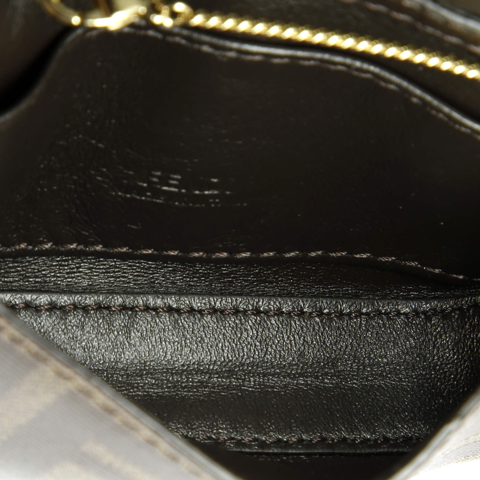 Chain Baguette Charm Bag Zucca Coated Canvas Nano