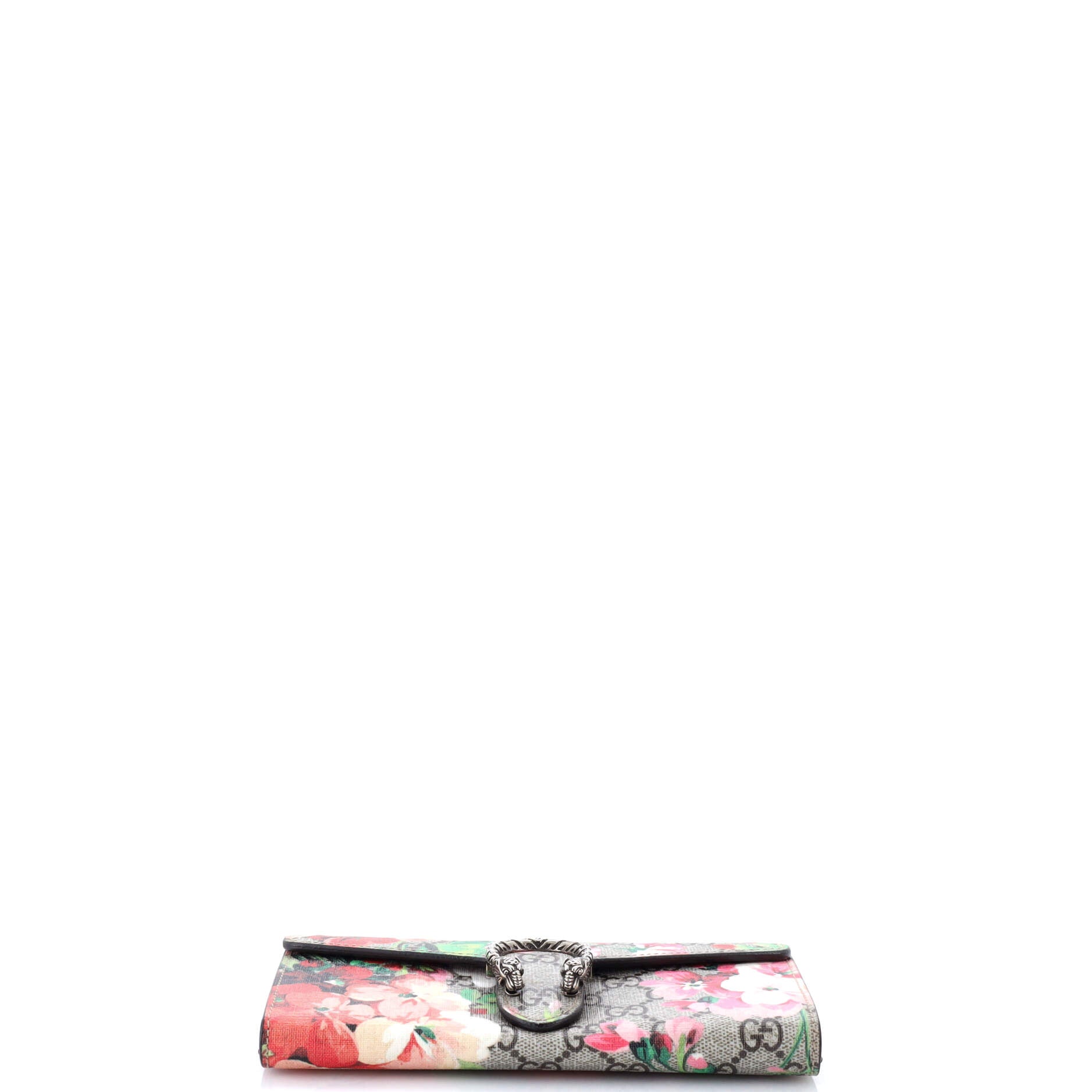 Dionysus Chain Wallet Blooms Print GG Coated Canvas Small