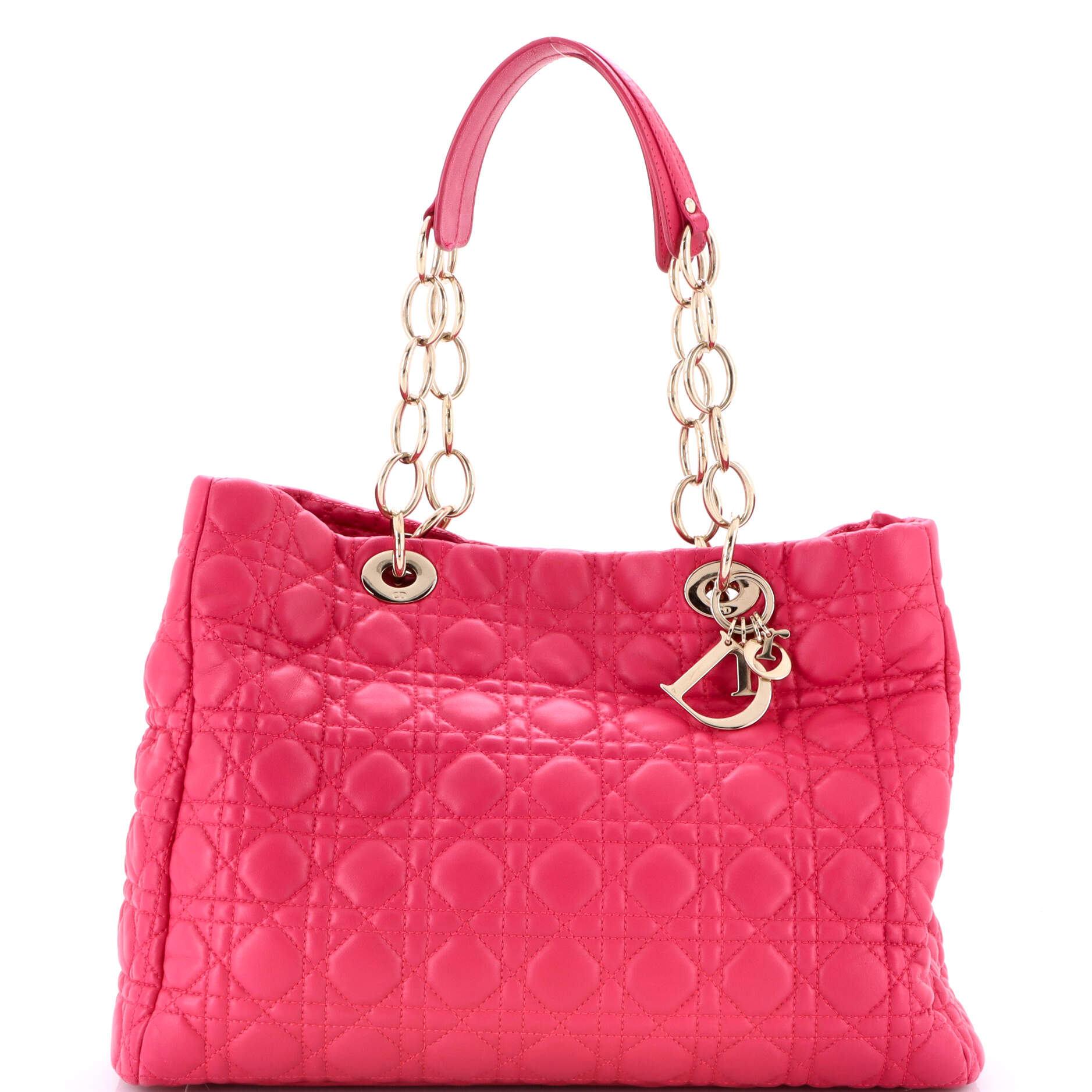 Soft Chain Tote Cannage Quilt Lambskin Large