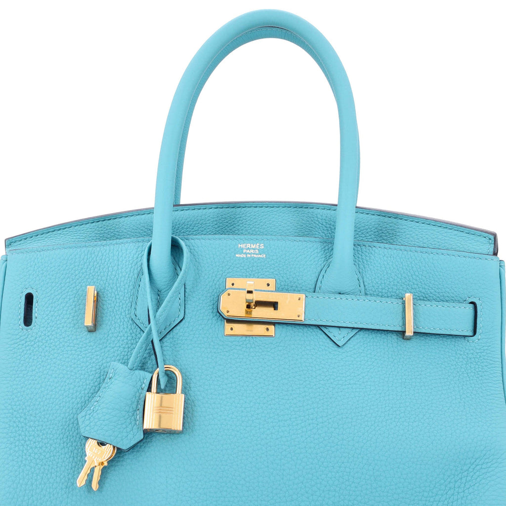 Birkin Handbag Bleu Du Nord Togo with Gold Hardware 30