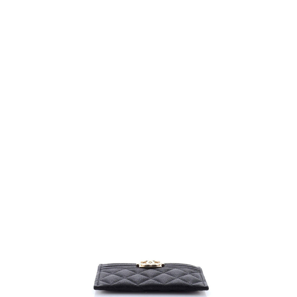 Boy Card Holder Quilted Caviar