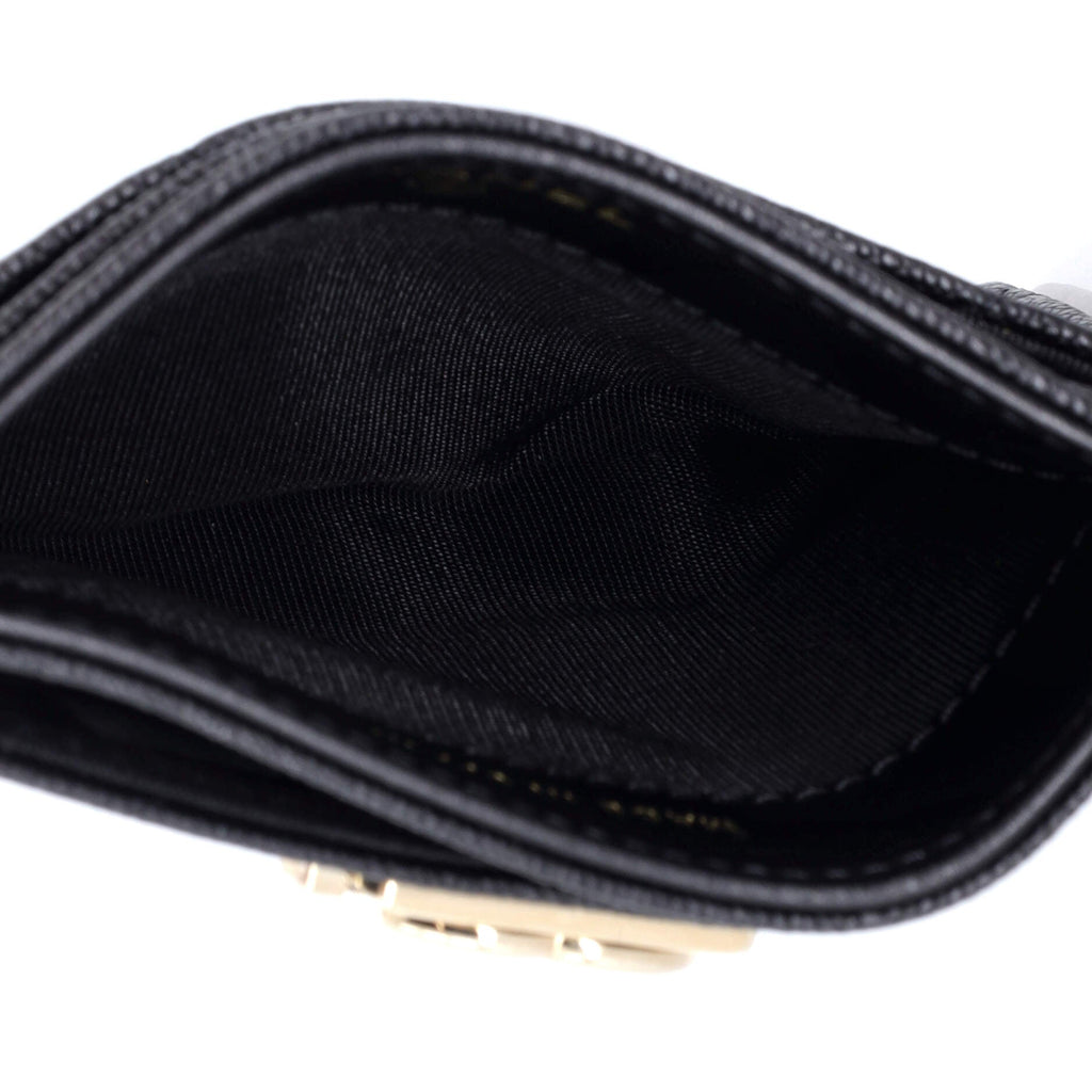 Boy Card Holder Quilted Caviar