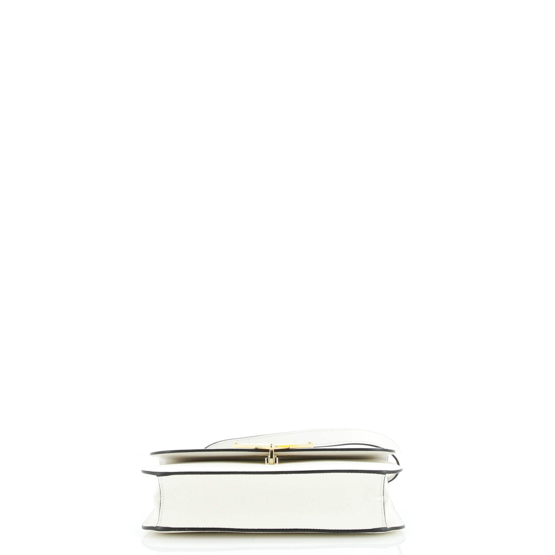 Embleme Triangle Logo Flap Bag Saffiano Leather Small