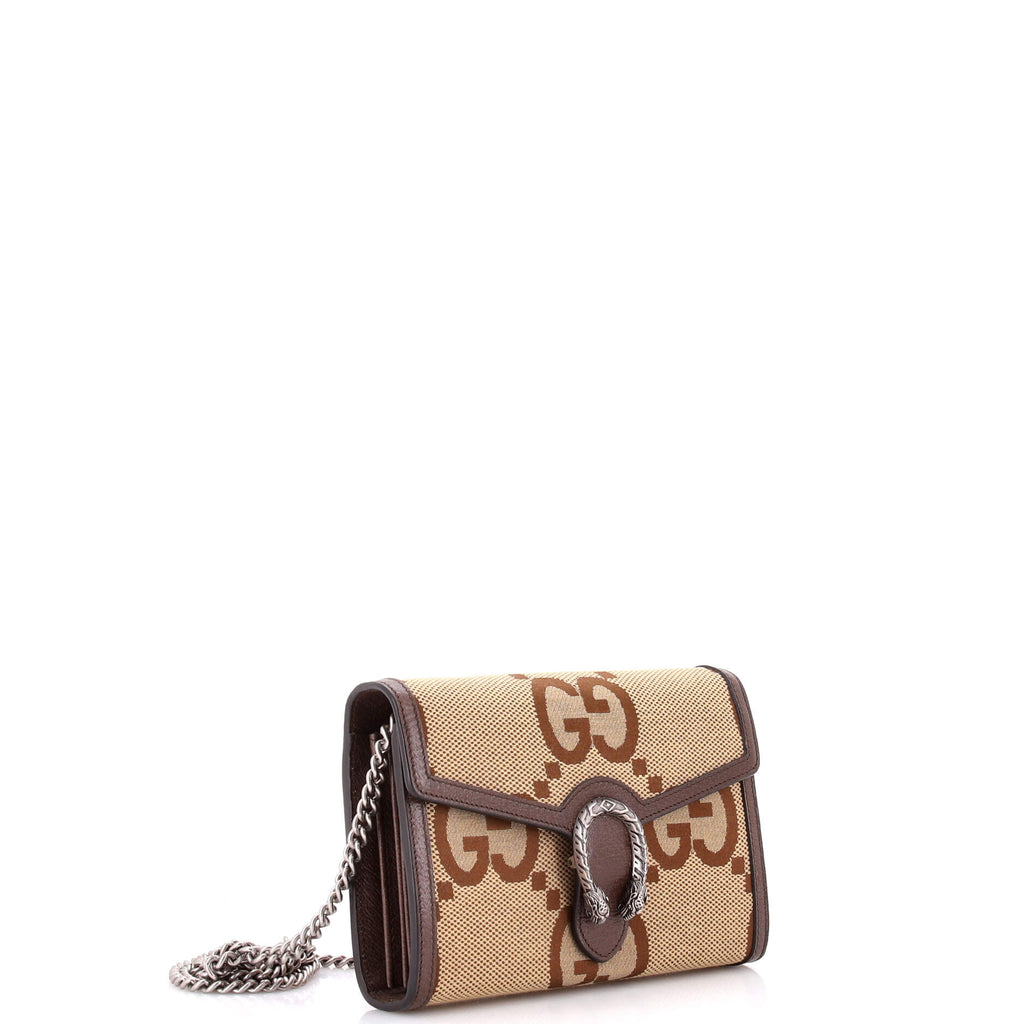 Dionysus Chain Wallet Jumbo GG Canvas Small