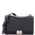 Boy Flap Bag Chevron Calfskin New Medium