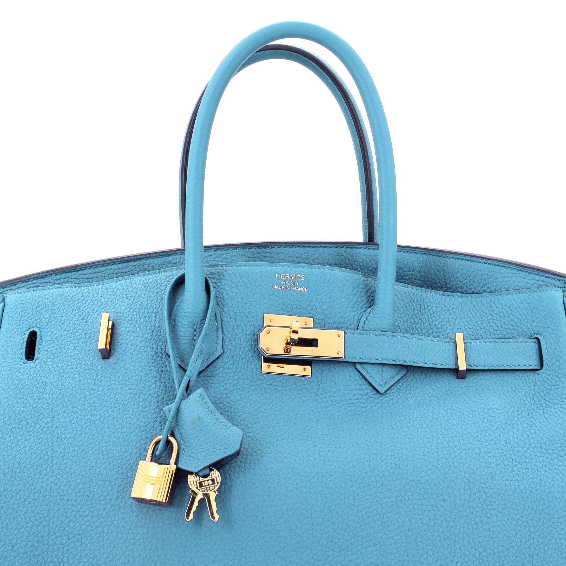 Birkin Handbag Turquoise Togo with Gold Hardware 35