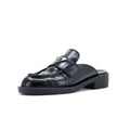 Women's Triangle Logo Slide Mules Leather